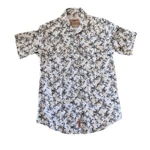 Rafter C Cowboy Collection Men's S Short Sleeve Shirt‎ Pearl Snap Paisley #H